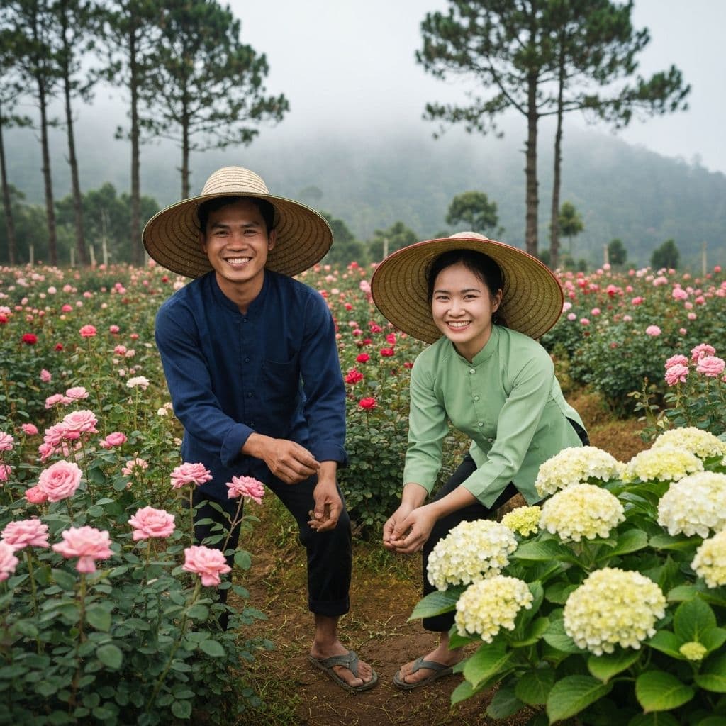 Nhà vườn trang trại hoa Đức Hằng Đà Lạt